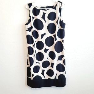 💕 I.N. Studio Black & White Sleeveless Sheath Dress Women's Size 14